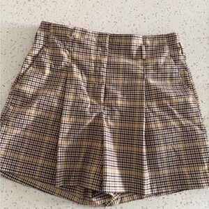 Worthington Tan Plaid Women's Skorts